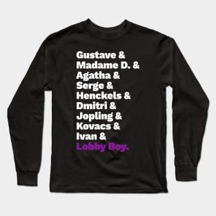 Grand Budapest List 2 Long Sleeve T-Shirt